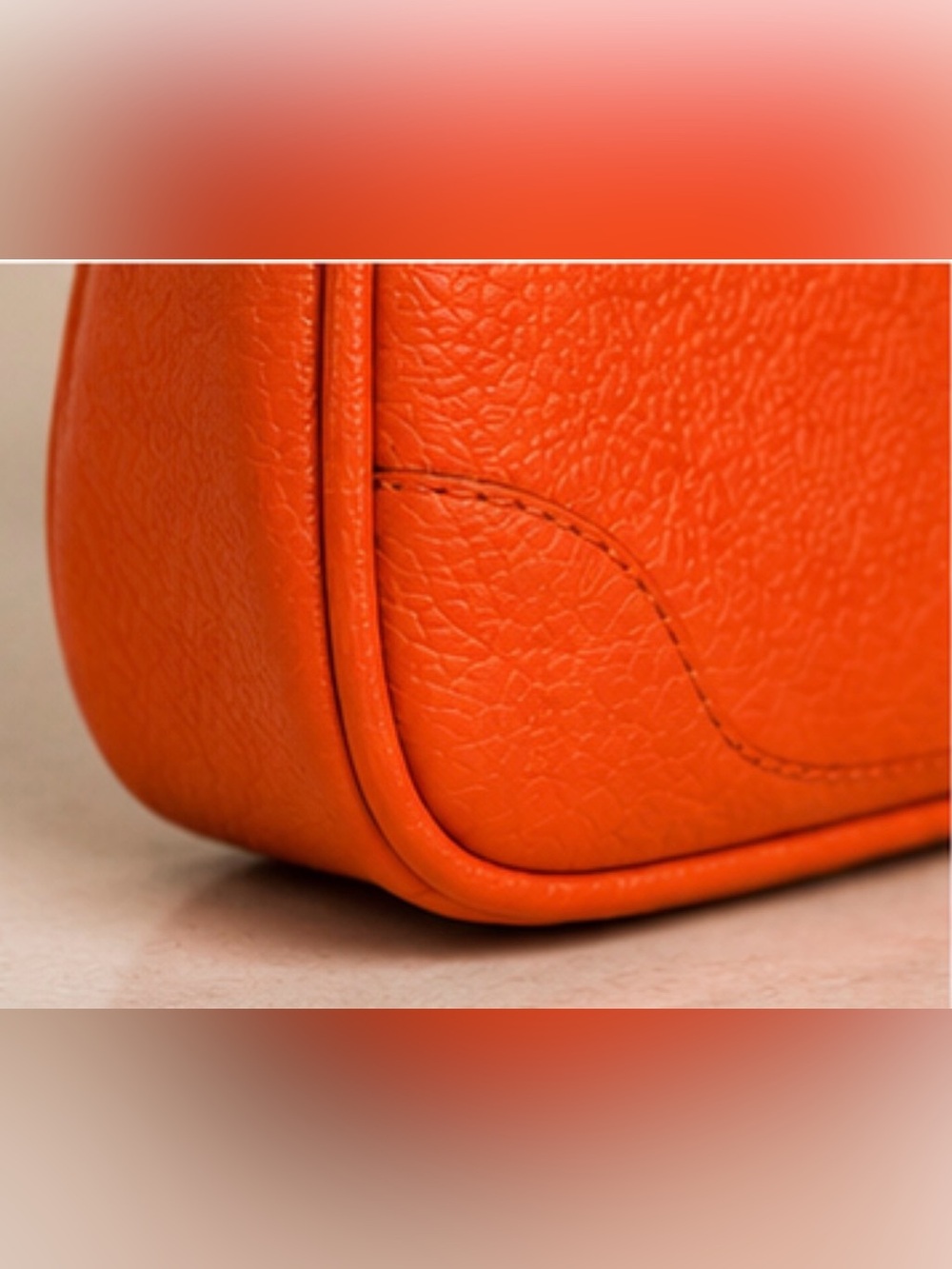 Gucci Orange Pebbled Leather Mini Shoulder Bag🍊NWTs GG Gold Hardware - Full Set - Picture 11 of 12